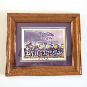 K-State Lil' Cat Backers Framed Vormehr Artwork Vintage